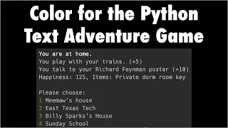 Color for the Python Text Adventure Game Engine