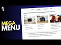 Design A Responsive Mega Menu Using HTML CSS and JavaScript Part 1