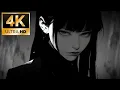 Goth Anime Girl Monochrome Live Wallpaper 4K Aesthetic Animated Background