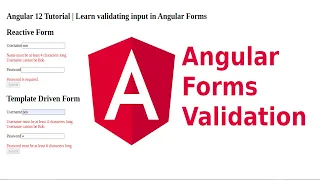 Angular Forms Validation Validating input in reactive and template driven forms in Angular App
