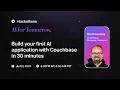 AI for tomorrow hackathon livestream - Build your first AI application using Couchbase