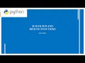Map Filter and Reduce Functions In Python Python Programming for Begginers Part-32