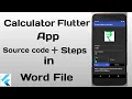 Calculator Flutter App Flutter Calculator code Flutter Calculator Tutorial IT Project
