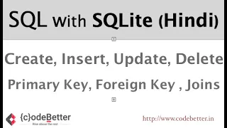 Learn SQL Programming with SQLite Create Insert Update Delete Select Group By Join Keys