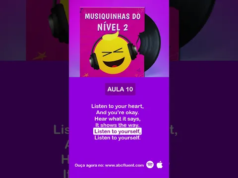 Musiquinha da Aula 10 - Nível 2 | Memorize o vocabulário cantando 🎤  #abcfluent #aprenderingles