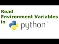 How to read environment variable in python