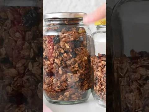 Así hago mi granola de chocolate en casa 😮‍💨 #recetas #plantbased