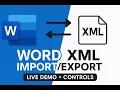 Import Export XML Data in Microsoft Word - Bounded Control Demo