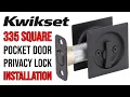 Kwikset Pocket Door Lock Installation 335 Square Iron Black Privacy