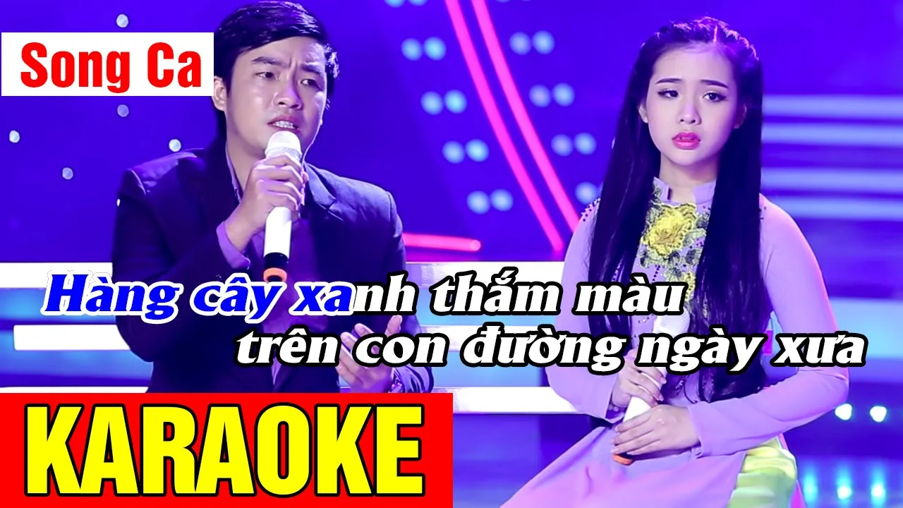 Karaoke ĐƯỜNG TÍM BẰNG LĂNG - Song Ca | Thiên Quang ft Quỳnh Trang