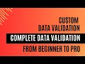 Data Validation for Numbers Text List Custom Data Validation using Formulas in MS Excel