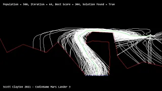 CodinGame Mars Lander 3 Solution using Genetic Algorithms