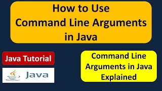 What is the command line Argument in Java Java Command line Argument Java Tutorial