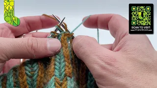 Single Decrease Set-Up in Inverted Double-Knitted Brioche