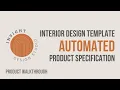 Interior Design Automated FF E Product Specification Spreadsheet Template Walkthrough