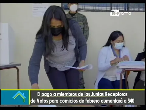 El pago a miembros de las Juntas receptoras de votos para comicios de febrero aumentará a $40