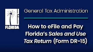 How to eFile and Pay Florida s Sales and Use Tax Return Form DR-15