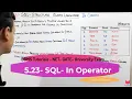 5 23 - Eng SQL In Operator SQL Online Free Course Microsoft Sql Server SQL Tutorials SQL