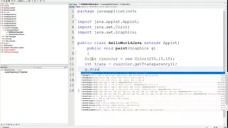 Get Transparency Mode of Color Example in Applet