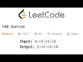 LeetCode Sort List Explained - Java