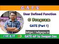 1 User Defined Function Part 1 C Program GATE C Program