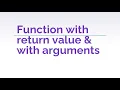 Function with return values and with arguments-C Programming-Tamil