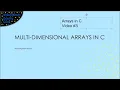 Multi-Dimensional Rectangular Arrays in C
