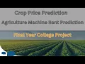 Crop Price Prediction Crop Recommendation Machine Learning Deep Learning Python Project