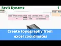 Revit dynamo - Create topography from excel coordinates