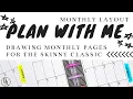 Lagu How to Draw a Monthly Layout for the Skinny Classic Happy Planner | Plans by Rochelle