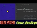 Solar system in HTML and JavaScript using Canvas