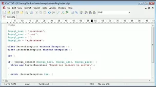 Beginner PHP Tutorial 187 Custom Exceptions 360p