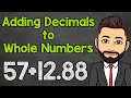 How to Add Decimals and Whole Numbers Math with Mr J