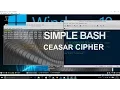 Simple Ceasar Cipher With Bash On Linux