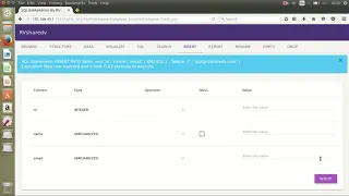 How to insert a row to table in SQLite MyAdmin - Android