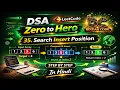 LeetCode 35 Search Insert Position Binary Search Java Solution DSA Zero to Hero