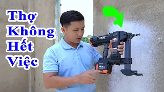 thợ ít việc nhất định phải sắm máy này nếu muốn nhiều việc hơn, máy bắn đinh bê tông pin siêu ngon