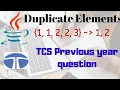 Print the DUPLICATE ELEMENTS in an ARRAY in JAVA TCS Coding Questions Solved