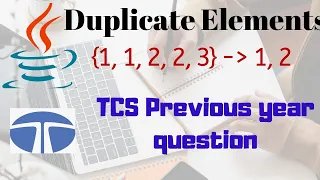 Print the DUPLICATE ELEMENTS in an ARRAY in JAVA TCS Coding Questions Solved