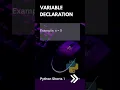 Variable Declaration Python Shorts 01 Python Tutorial Deepak Radhakrishnan