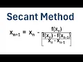 The Secant Method Step-by-Step Example