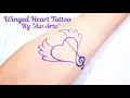 Beautiful heart tattoo with wings simple heart and wings tattoo