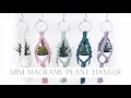 Mini Macrame Plant Hanger Rear-view Mirror Charm