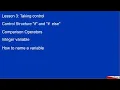 Arduino C Course Lesson 3 Using if else as a control structure
