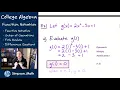 Function Notation and Difference Quotient Lecture