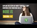 Explain the steps how Control Flow controls the function calls Node JS Interview Lecture - 5