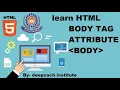 HTML Body Tag Full Explain Body Tag attributes in Hindi