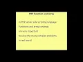 PHP Functions Array XII std Computer Application