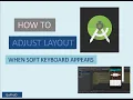 How to Adjust Layout When Soft Keyboard Appears Android Studio Problems for Beginners