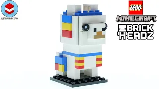 LEGO Minecraft 40625 Llama Brickheadz   LEGO Speed Build Review